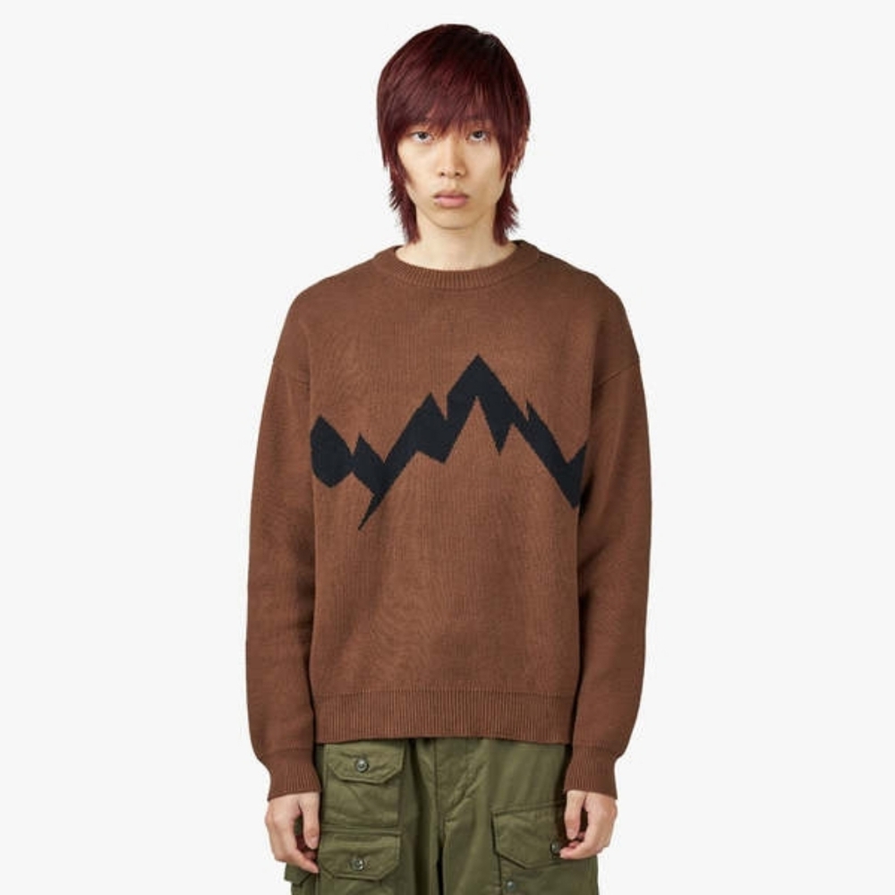 Afield Out Lowell Knit Sweater - Brown Size Large
